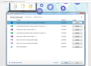 WebMatrix3 Instalar en Windows 7