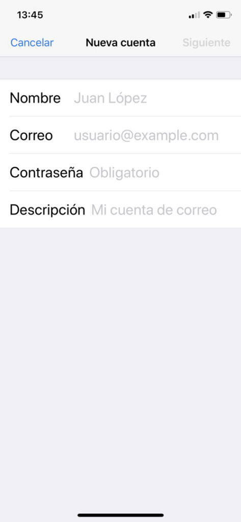 Configurar Correo Iphone X