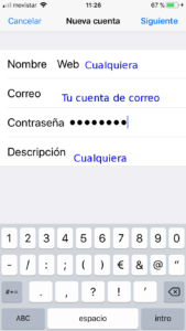 Configurar Mail Iphone 6s -5